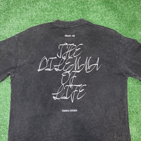 ZARA Mens Small Washed Black Graphic T Shirt - Picture 7 of 7